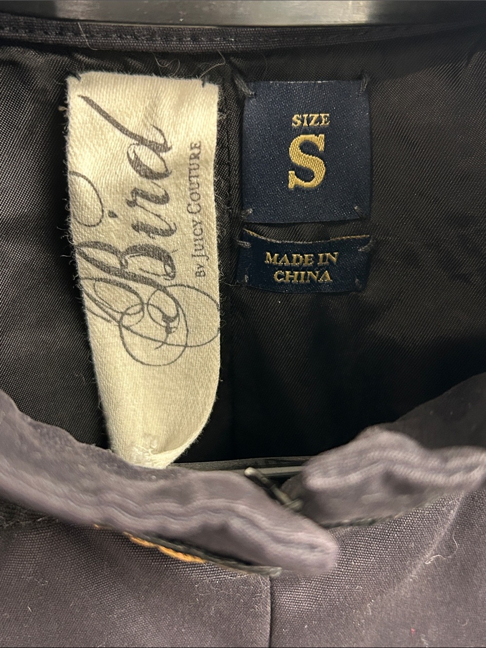 Juicy Couture Black Jacket with Gold Trim - Picture 3 of 9